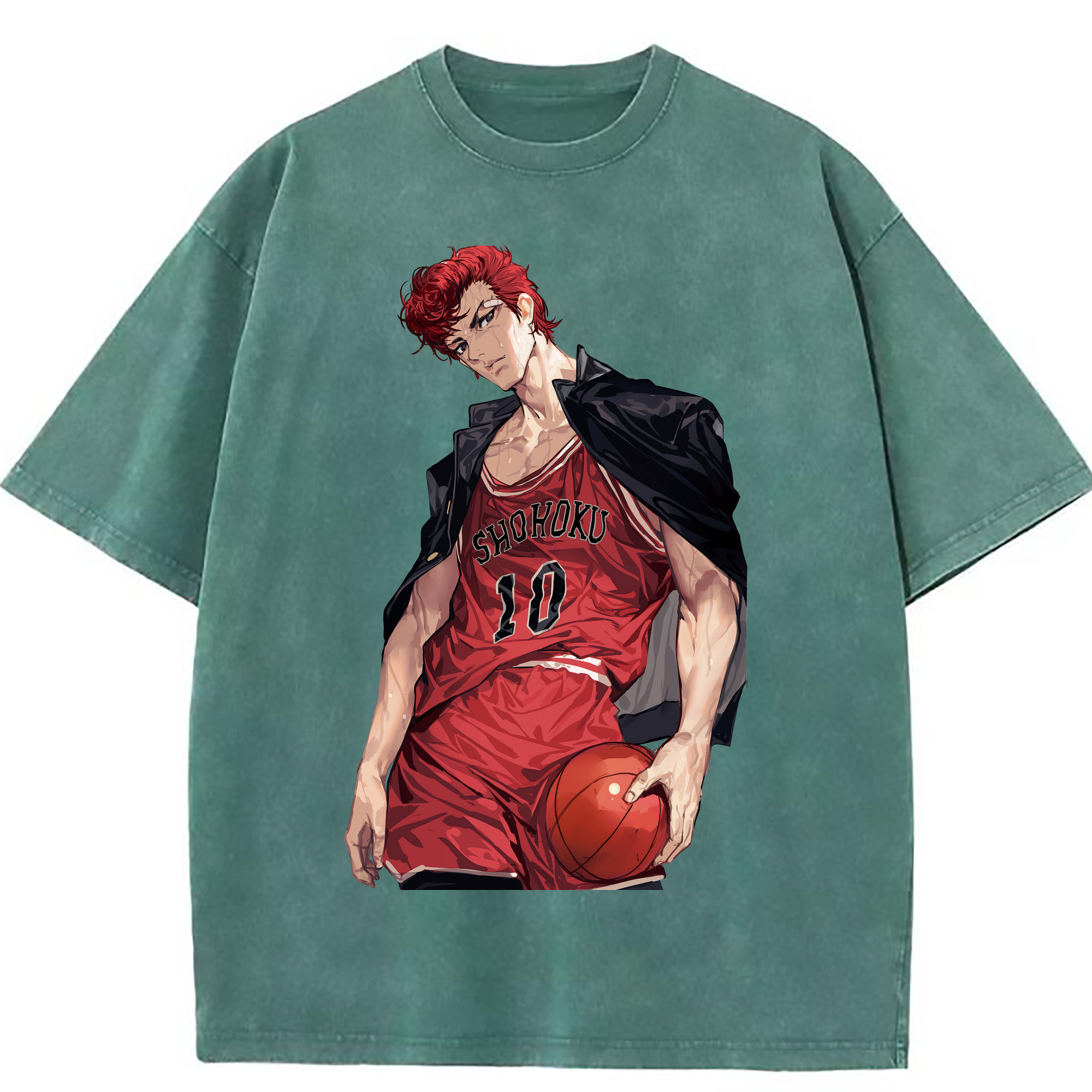 （画像用） SLAM DUNK／スラムダンク 綿100% ヴィンテージ風 半袖Tシャツ（フロントプリント）